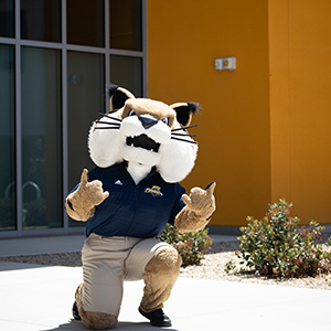 Rufus Bobcat, UC Merced mascot, welcomes new students!